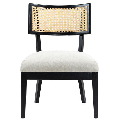 EVIE HOME HUDSON RUBBERWOOD ACCENT CHAIR
