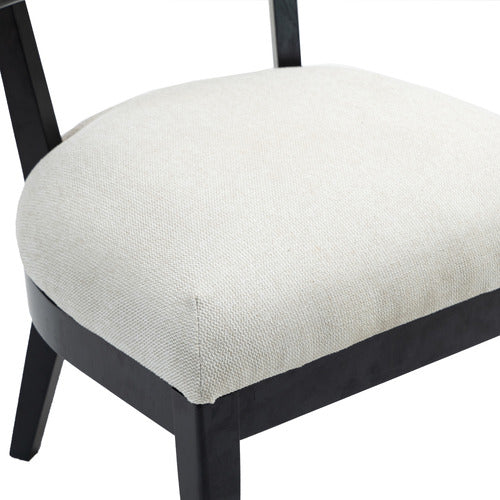 EVIE HOME HUDSON RUBBERWOOD ACCENT CHAIR