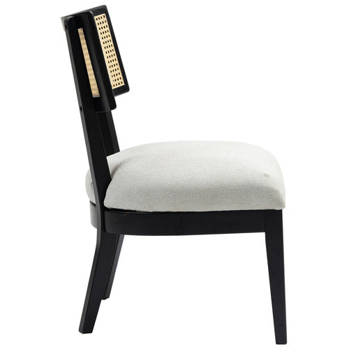 EVIE HOME HUDSON RUBBERWOOD ACCENT CHAIR