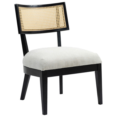 EVIE HOME HUDSON RUBBERWOOD ACCENT CHAIR
