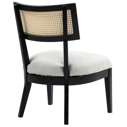 EVIE HOME HUDSON RUBBERWOOD ACCENT CHAIR