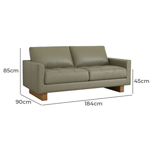 HUNTER 3 SEATER LEATHER SOFA