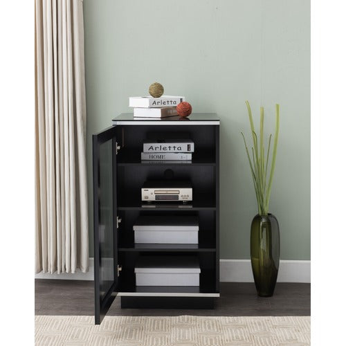MONUMENT FURNITURE IR-FRIENDLY ENCLOSED HI-FI GLASS-TOP RACK