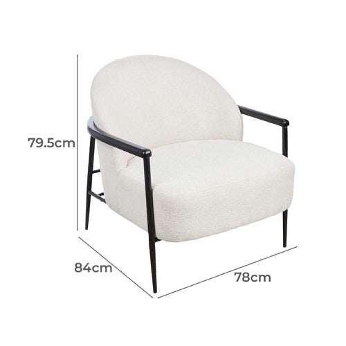 THE HOME COLLECTIVE IDRIS UPHOLSTERED ARMCHAIR