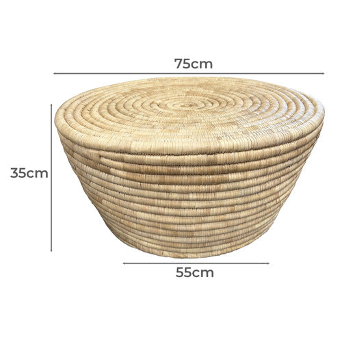 TRIBAL EXPRESSIONS LAMOVE ILALA PALM COFFEE TABLE