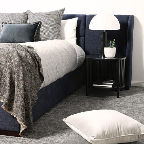 BROOKLYN AND BELLA INDIGO SKY AUBIN UPHOLSTERED BED