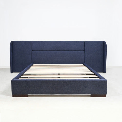 BROOKLYN AND BELLA INDIGO SKY AUBIN UPHOLSTERED BED
