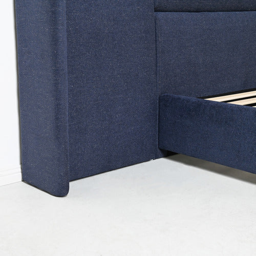 BROOKLYN AND BELLA INDIGO SKY AUBIN UPHOLSTERED BED