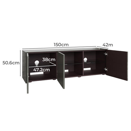 FRANK OLSEN INTELLIGENT FURNITURE INTEL TV CABINET WITH SMART LED & WIRELESS CHARGER