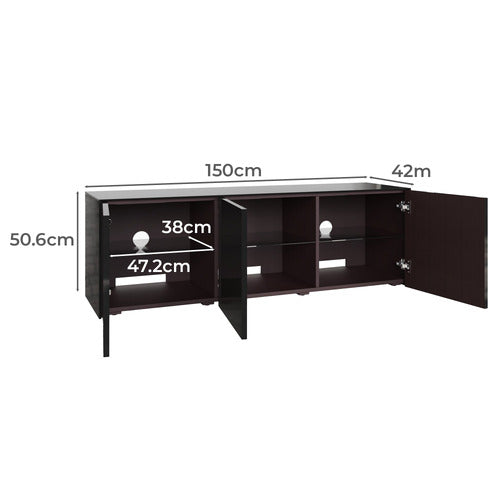 FRANK OLSEN INTELLIGENT FURNITURE INTEL TV CABINET WITH SMART LED & WIRELESS CHARGER