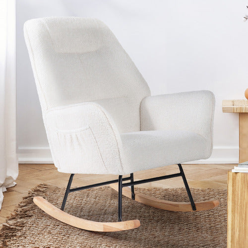 LIVING FUSION ISABELLA SHERPA ROCKING CHAIR