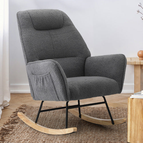 LIVING FUSION ISABELLA SHERPA ROCKING CHAIR