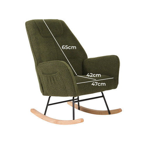 LIVING FUSION ISABELLA SHERPA ROCKING CHAIR
