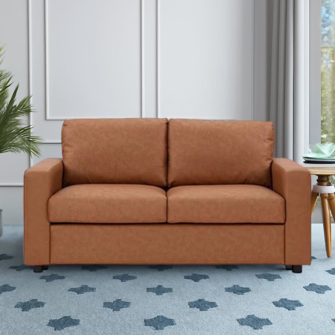 JACK 2 SEATER FAUX LEATHER SOFA