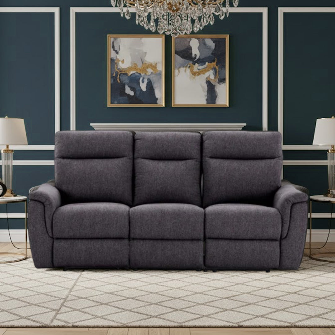 JAKOB FABRIC 3 SEATER DARK GREY