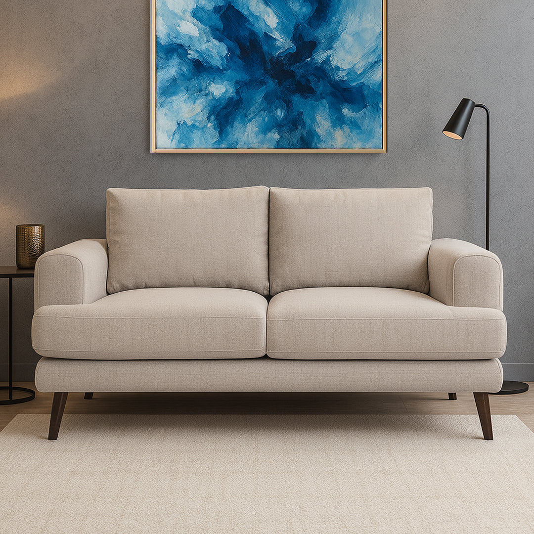 JERMAINE FABRIC 2 SEAT SOFA BEIGE