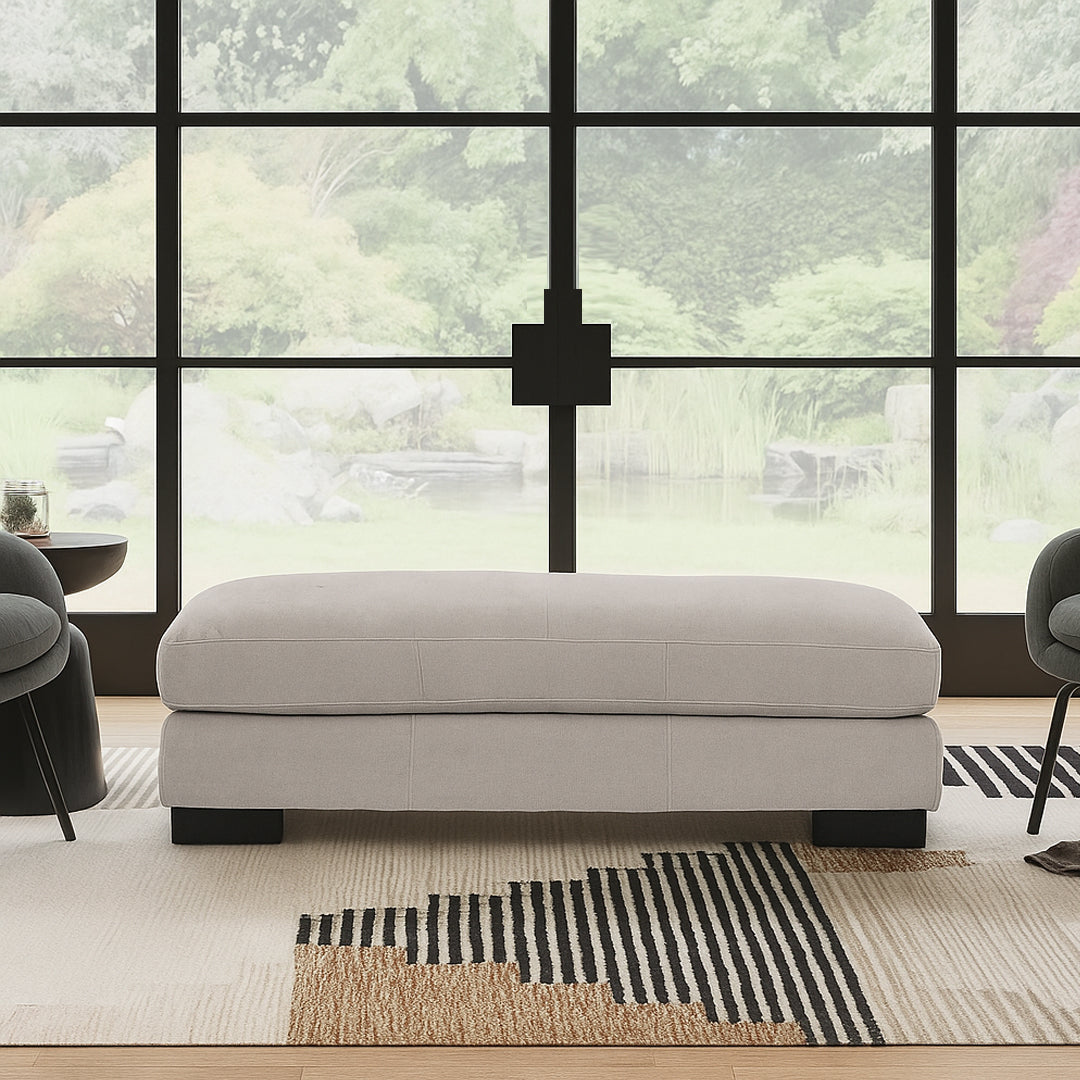 JOSEPHINE FABRIC LARGE OTTOMAN GREY