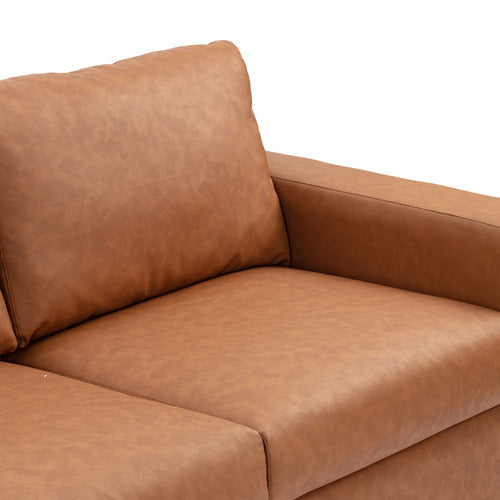 JACK 2 SEATER FAUX LEATHER SOFA
