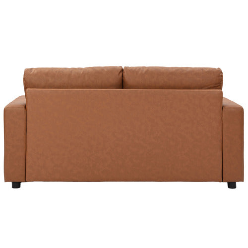 JACK 2 SEATER FAUX LEATHER SOFA