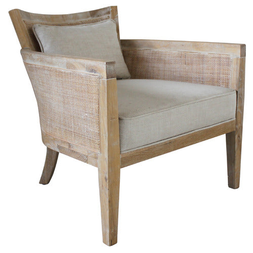 NATURALLY PROVINICIAL JACLYN OAK WOOD ARMCHAIR
