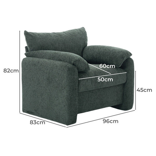CASSINGTON HOME JACQUE CHENILLE ARMCHAIR