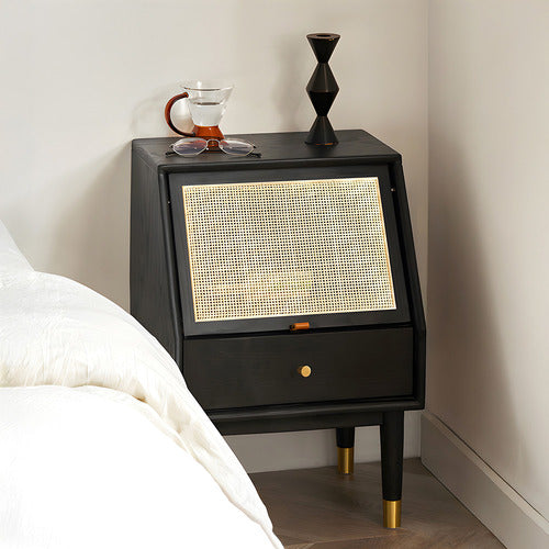MODERN COLLECTIVE JACQUE OAK WOOD BEDSIDE TABLE