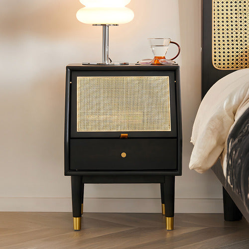 MODERN COLLECTIVE JACQUE OAK WOOD BEDSIDE TABLE