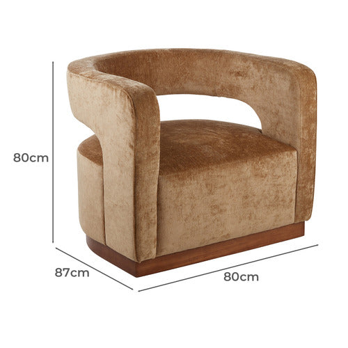 THE HOME COLLECTIVE JADE CHENILLE ARMCHAIR