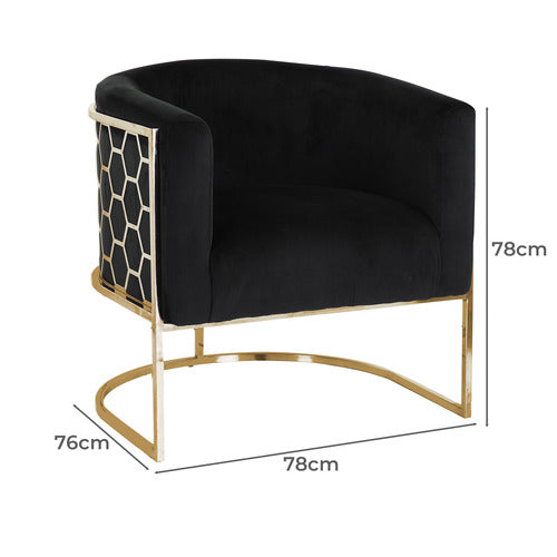 SOUTHERN STYLERS JARDINE VELVET ARMCHAIR