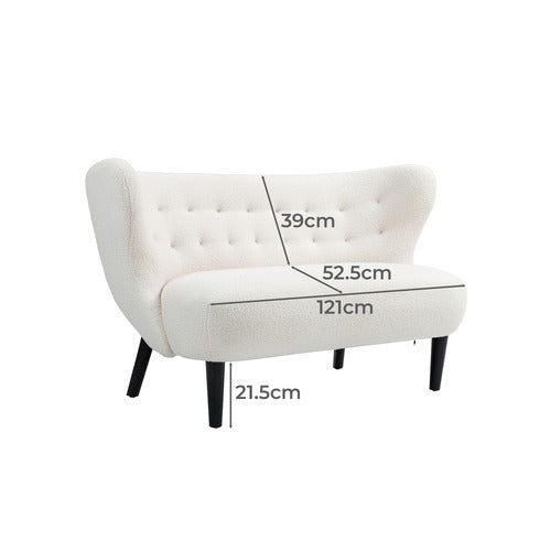EVIE HOME JAYCE 2 SEATER UPHOLSTERED SOFA
