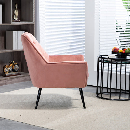 EVIE HOME JESSE VELVET ARMCHAIR