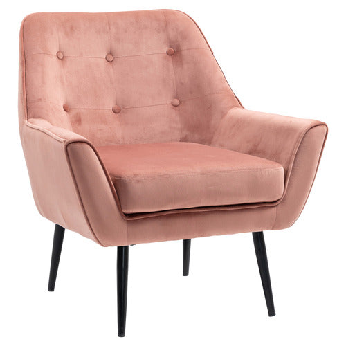 EVIE HOME JESSE VELVET ARMCHAIR