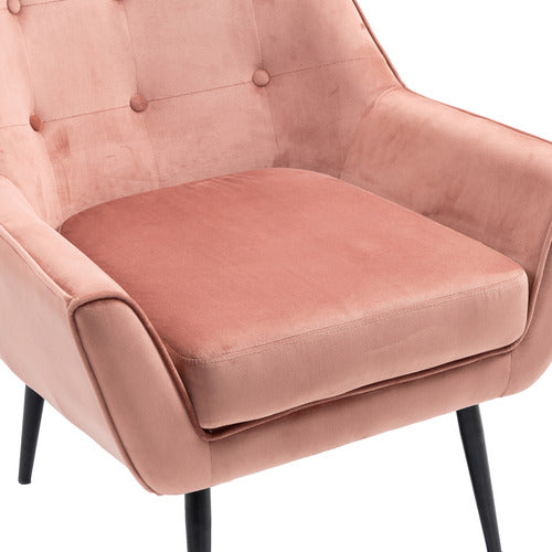 EVIE HOME JESSE VELVET ARMCHAIR