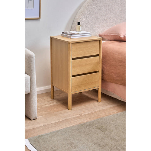 JIMMY 3 DRAWER BEDSIDE TABLE