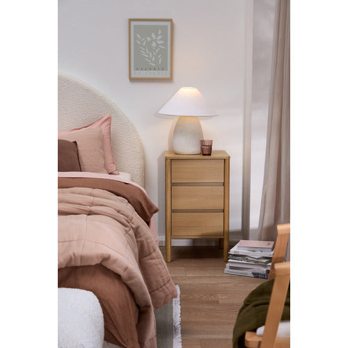 JIMMY 3 DRAWER BEDSIDE TABLE