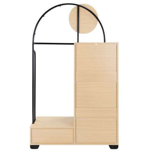 JOANE ARCHED ENTRYWAY WARDROBE WITH MIRROR