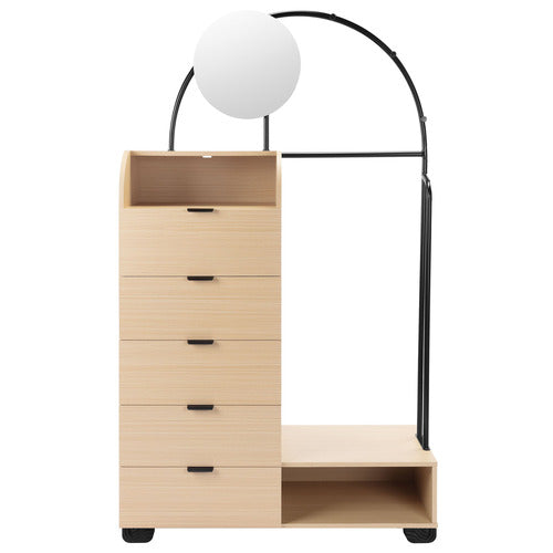 JOANE ARCHED ENTRYWAY WARDROBE WITH MIRROR