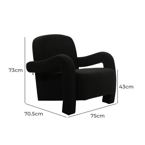 EVER DREAMING LIVING JULIAN BOUCLE ACCENT CHAIR