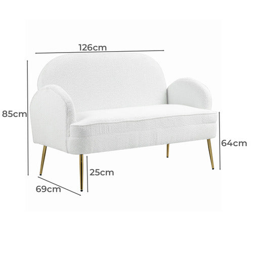 EVIE HOME JULIKA 2 SEATER BOUCLE SOFA