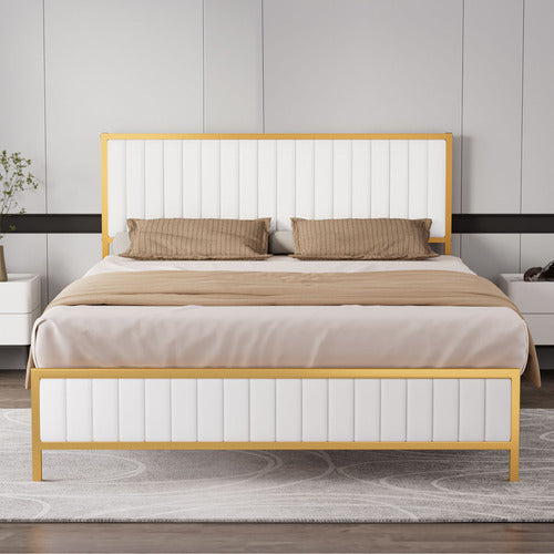 OAKLEIGH HOME JUNIPER FAUX LEATHER PLATFORM BED