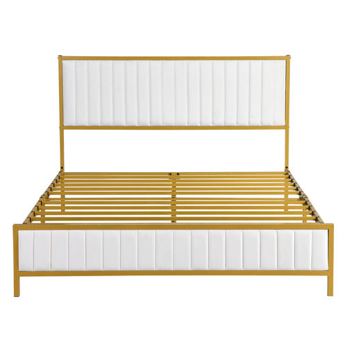 OAKLEIGH HOME JUNIPER FAUX LEATHER PLATFORM BED