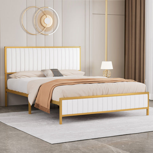 OAKLEIGH HOME JUNIPER FAUX LEATHER PLATFORM BED