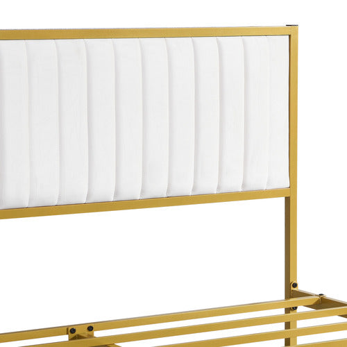 OAKLEIGH HOME JUNIPER FAUX LEATHER PLATFORM BED
