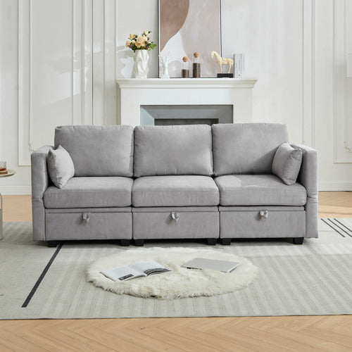 CASSINGTON HOME JUNO 3 SEATER UPHOLSTERED SOFA WITH STORAGE