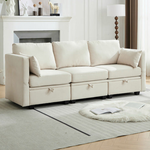 CASSINGTON HOME JUNO 3 SEATER UPHOLSTERED SOFA WITH STORAGE