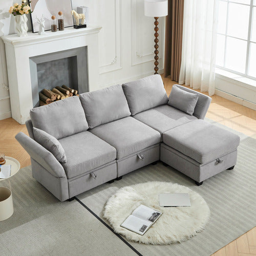 CASSINGTON HOME JUNO 3 SEATER MODULAR SOFA & OTTOMAN SET