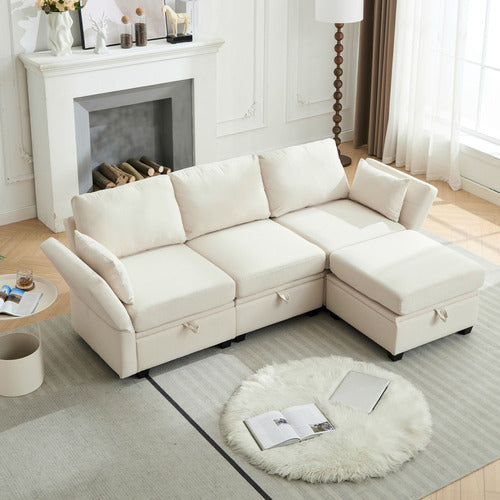 CASSINGTON HOME JUNO 3 SEATER MODULAR SOFA & OTTOMAN SET