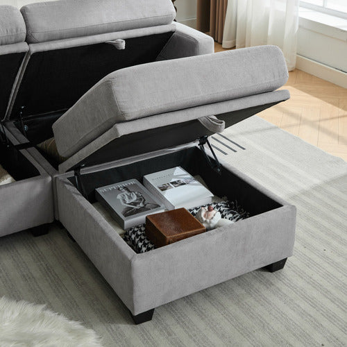 CASSINGTON HOME JUNO 3 SEATER MODULAR SOFA & OTTOMAN SET
