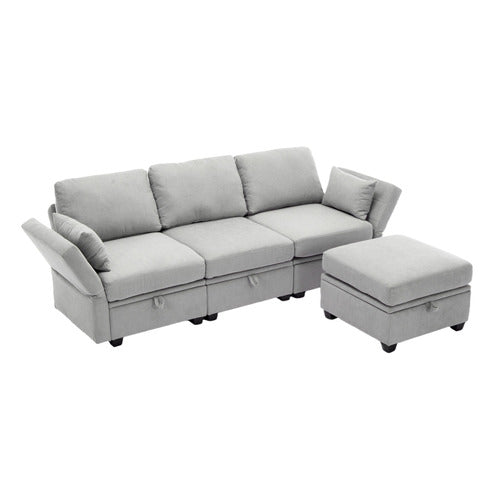 CASSINGTON HOME JUNO 3 SEATER MODULAR SOFA & OTTOMAN SET