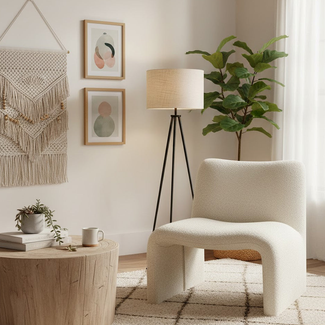 KEYS ROAD DESIGNS CAMDEN BOUCLE ACCENT CHAIR
